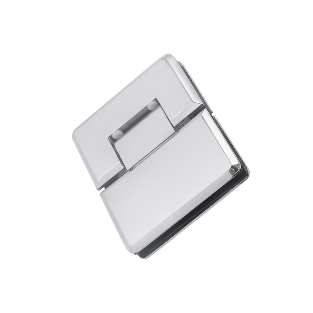 Vidrio a vidrio abrazadera de vidrio de latón de 180 grados, nuevo producto, montaje de bisagra de vidrio para baño