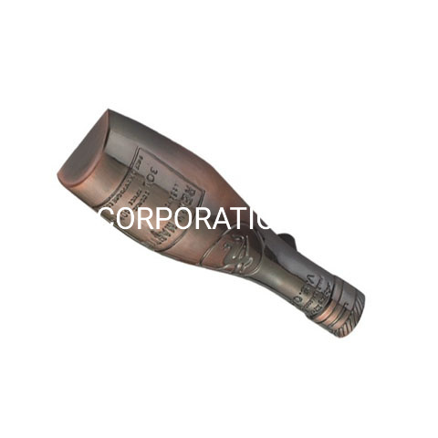 Manija pequeña de cobre antiguo de 64mm con forma de botella de moda, manija para cajón, manija para muebles