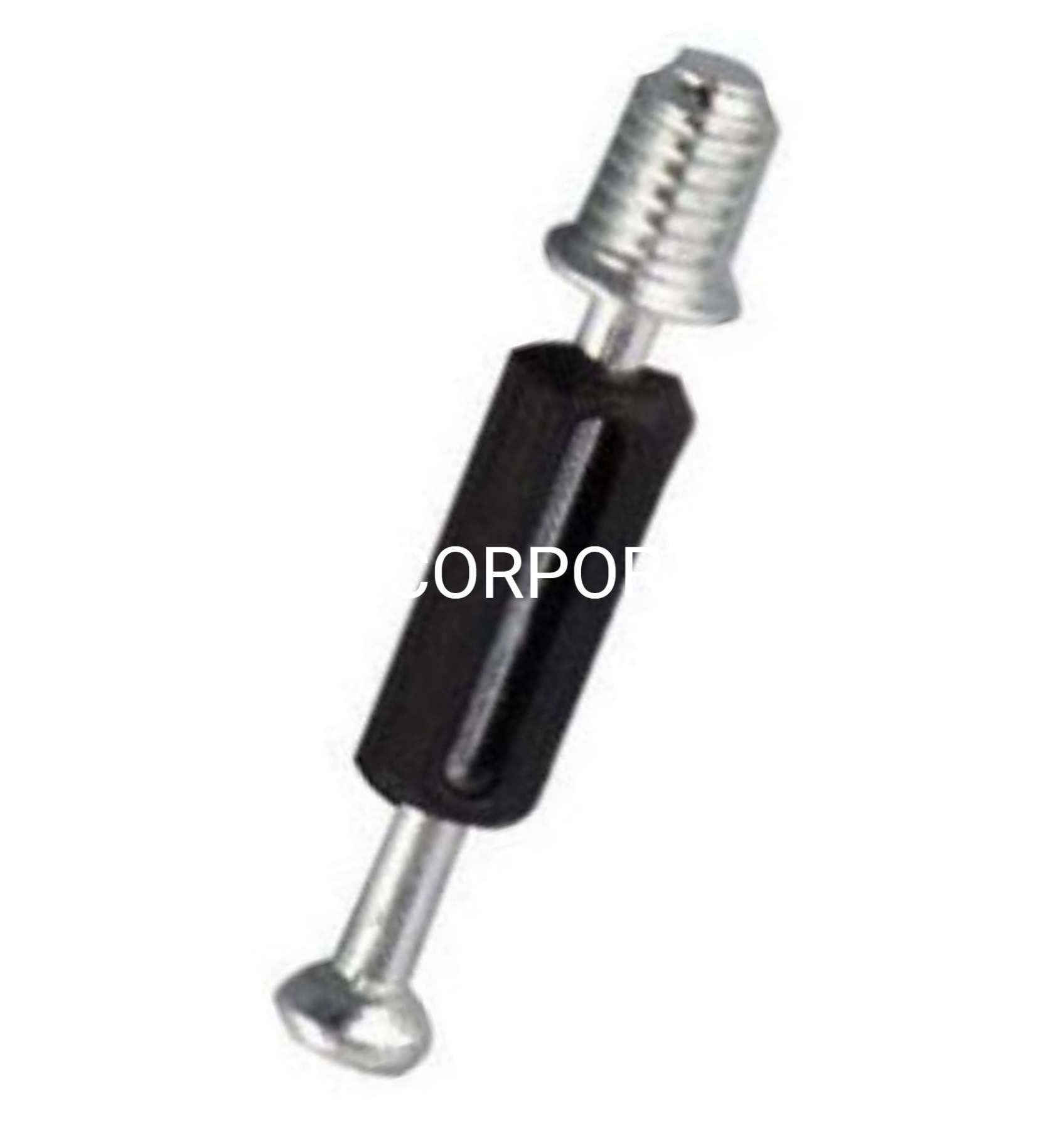 Top venta de plástico negro y perno negro herrajes para muebles accesorios para muebles soporte de estante de tornillo de gabinete