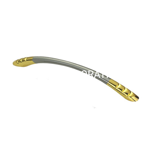 Venta caliente aleación de zinc dorado y cepillado tirador manija del gabinete