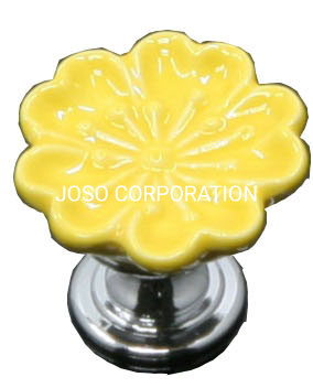 Manija de cerámica de flores de diferentes colores, manija de muebles, manija de gabinete
