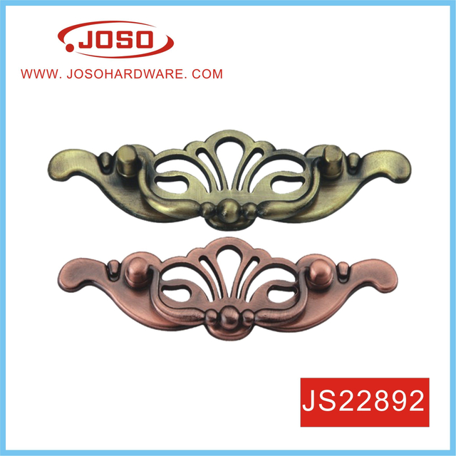 Mango de cobre antiguo Calssic estilo flor para cajón