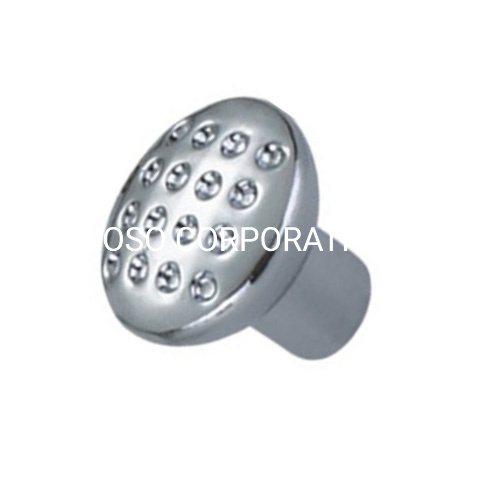 Tirador de muebles con perilla de mango en forma de seta cepillado y cromado