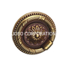 Manija de anillo de latón antiguo de 56mm, manija para muebles, herrajes para muebles, manija de aleación de zinc