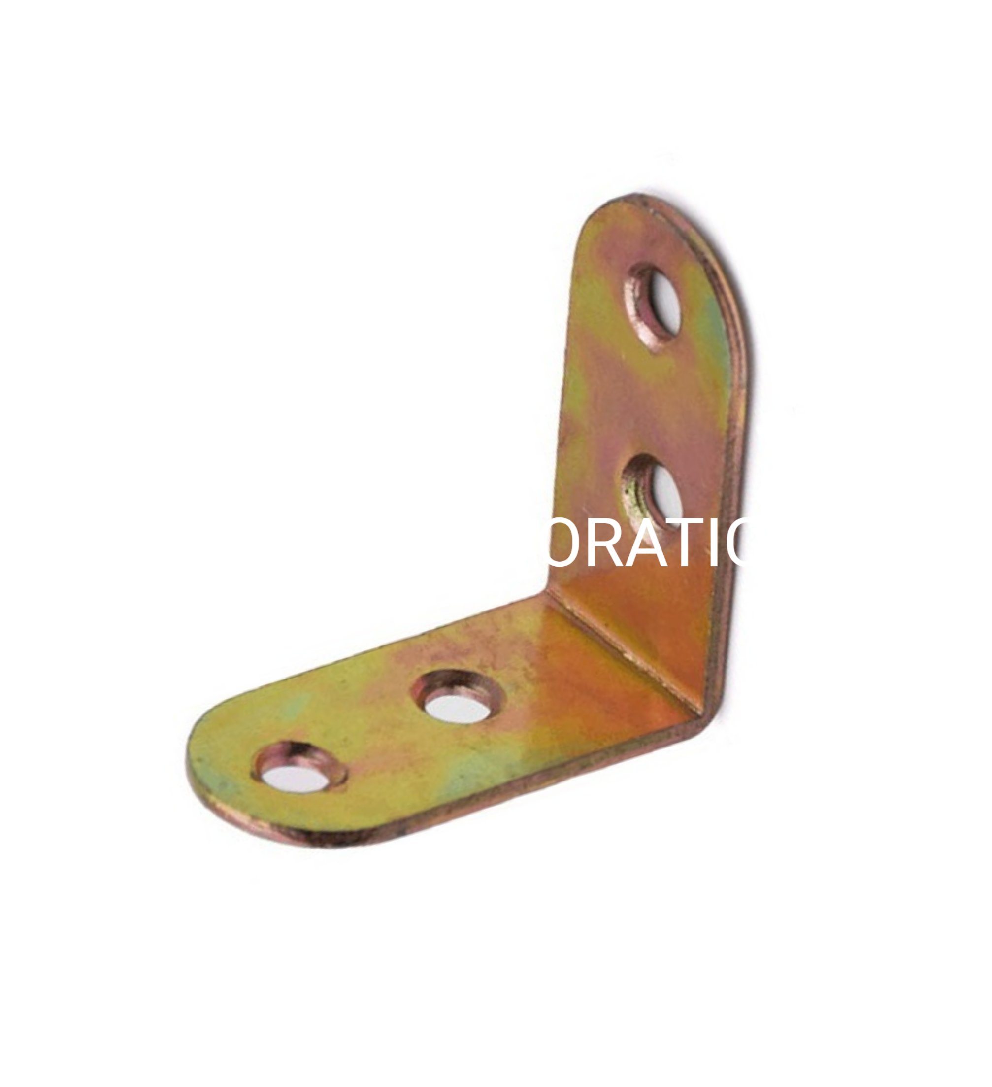 Conector de esquina chapado en zinc amarillo de acero, suministro de fábrica, accesorios de cama para montaje de muebles