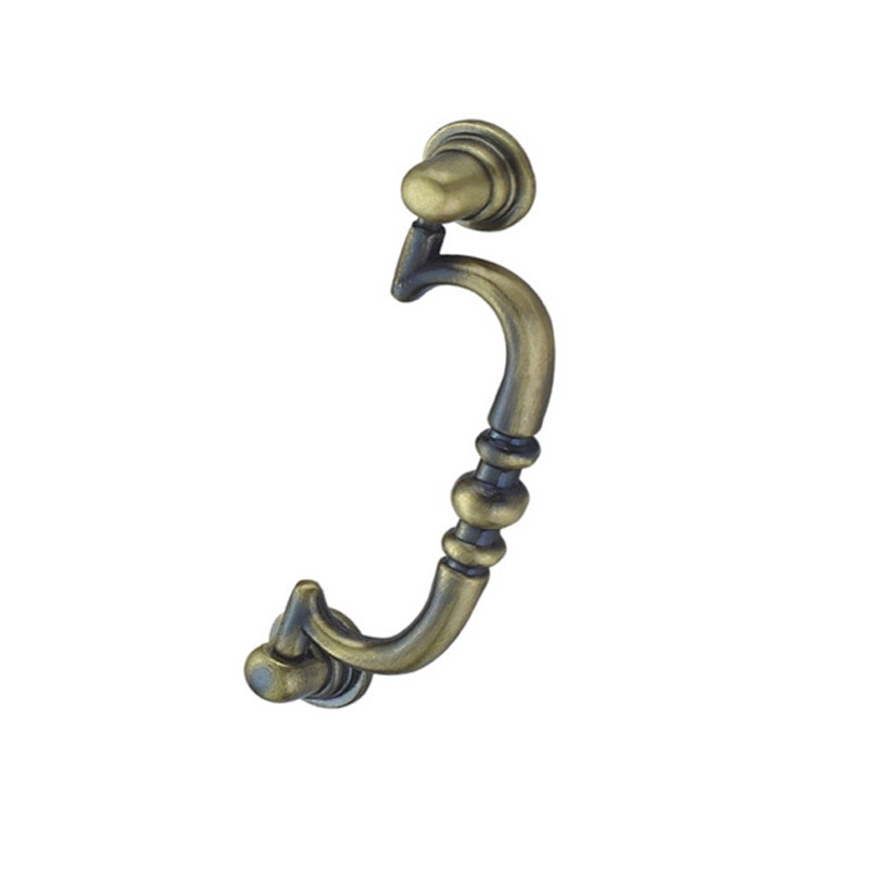 Manija de muebles de latón antiguo de 96mm, manija de gabinete, manija de aleación de Zinc, herrajes para muebles