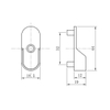 Soporte de tubo de aleación de zinc, accesorios para muebles, soporte de riel de hardware para muebles
