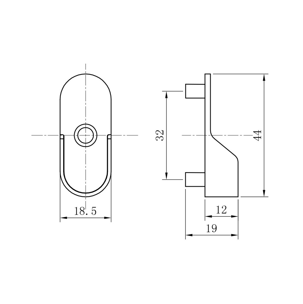 Soporte de tubo de aleación de zinc, accesorios para muebles, soporte de riel de hardware para muebles