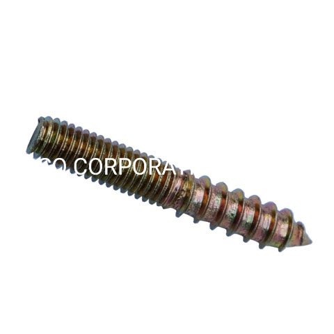Tornillo de pasador de doble rosca de acero, herrajes para muebles, tornillo para madera, tornillo para guardarropa