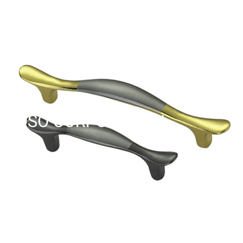 Tirador dorado y gris al por mayor para muebles de 128mm, tirador para armario de cocina