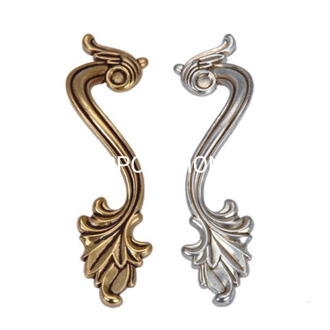 Manija moderna al por mayor del armario de la manija del gabinete de la manija del tirón de los muebles de la aleación del cinc