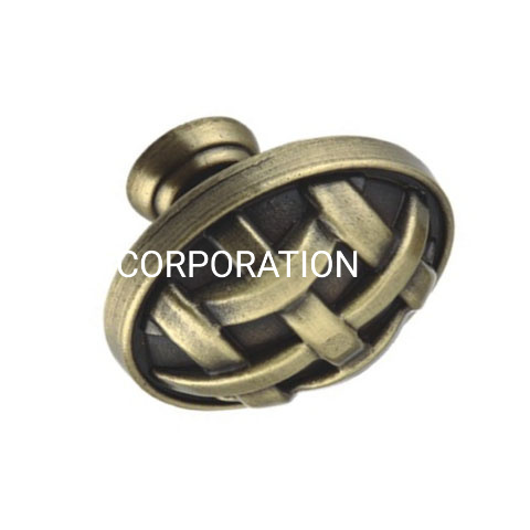 Perilla clásica de aleación de zinc, latón antiguo, 35mm, accesorios para muebles, perilla de gabinete