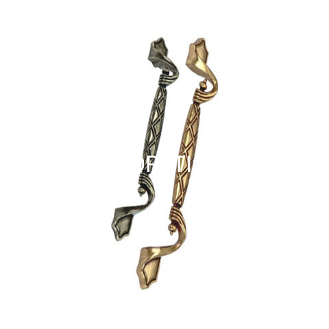 Manija del armario de la manija de los muebles de la aleación del cinc y cobre antiguo de la fuente de la fábrica