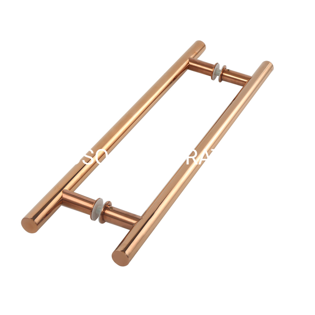 Tirador de puerta de vidrio dorado de acero inoxidable, tirador pulido para muebles Cc450, tirador de mancha, pomo de puerta