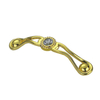 Venta superior Aleación de zinc 64 mm 96 mm dorado con decoración Mango de diamante