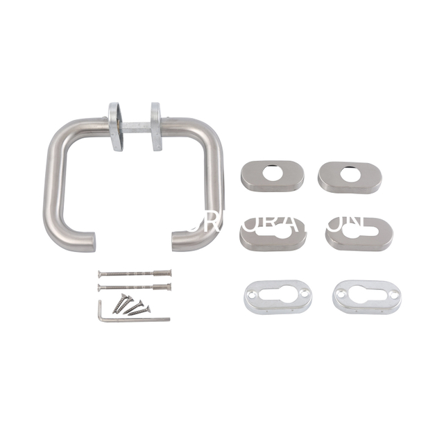 Roseta redonda del tirador de palanca del tubo del acero inoxidable 304 del hardware de los muebles para la puerta de vidrio