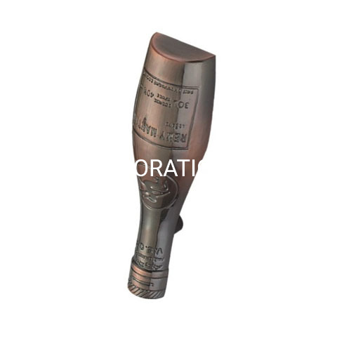 Manija pequeña de cobre antiguo de 64mm con forma de botella de moda, manija para cajón, manija para muebles