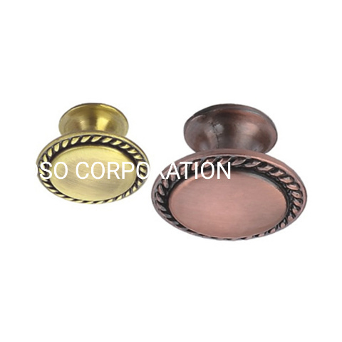 Manija clásica del cajón de la manija del gabinete de la manija de la seta de la aleación del cinc de la fuente de la fábrica 28m m