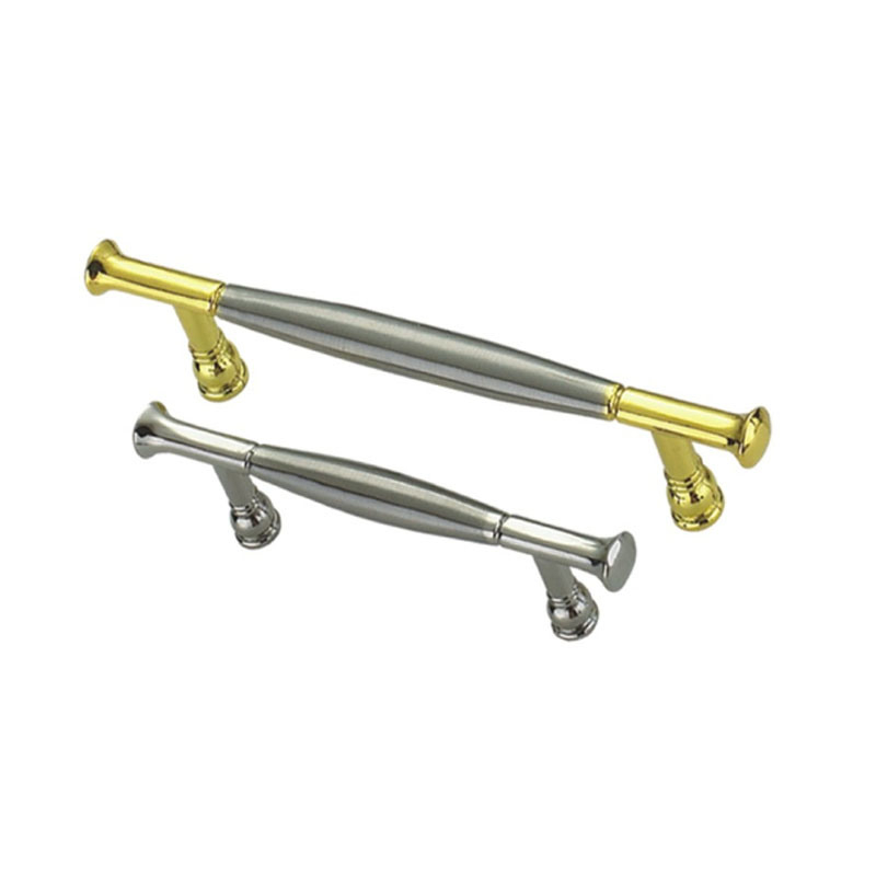 Aleación de zinc 64 mm 96 mm 128 mm Manija de gabinete dorada y cepillada
