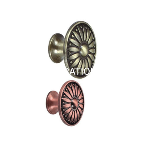 Perilla clásica del cajón de la perilla del gabinete de la manija de la seta de la aleación del cinc 28m m