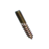 Tornillo de pasador de doble rosca de acero, herrajes para muebles, tornillo para madera, tornillo para guardarropa