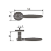 Manija de palanca de acero inoxidable de 145 mm Manija de puerta Manija de oficina Manija de dormitorio