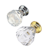 Tirador de armario de acero con cristal, pomo de armario de 32mm, tirador de oficina, tirador de tocador
