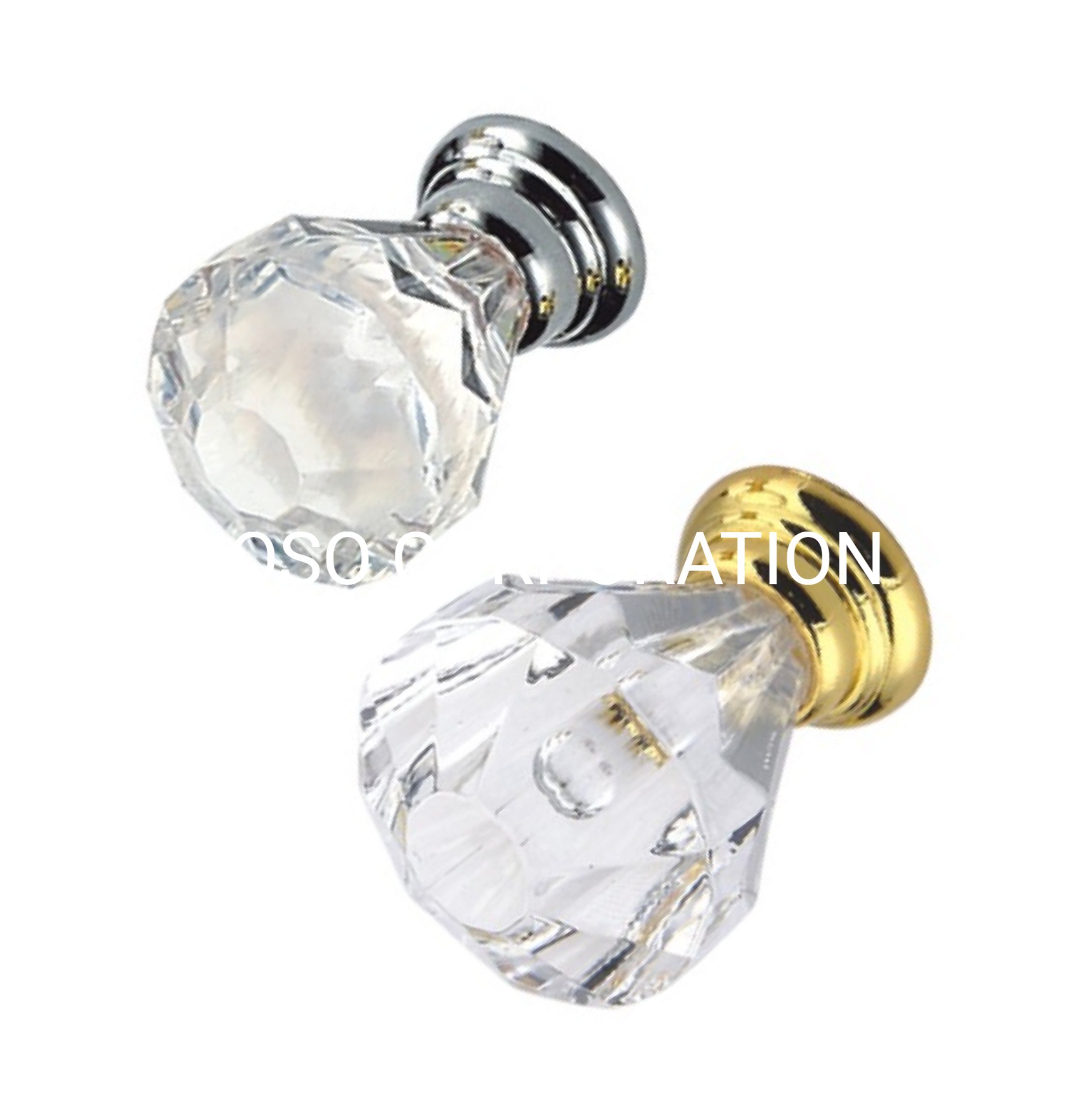 Tirador de armario de acero con cristal, pomo de armario de 32mm, tirador de oficina, tirador de tocador