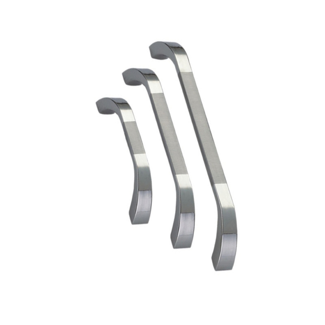 La aleación del cinc 96m m 128m m 160m m cepilló la manija brillante de los muebles de Chrome