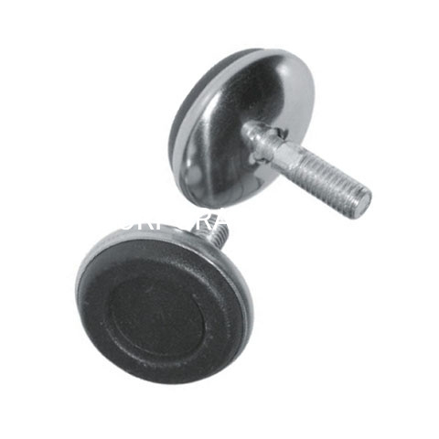 Plástico popular con conector de pata de mesa de hardware de gabinete de tornillo de perno ajustable de acero