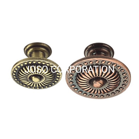 Perilla de cajón de aleación de zinc, manija clásica para muebles, manija plateada de latón antiguo