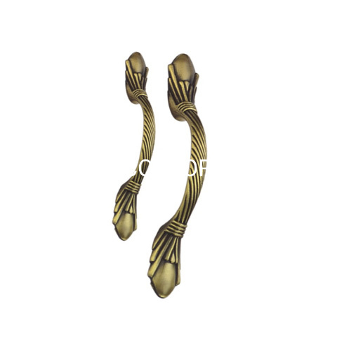 Manija del armario de la manija de los muebles de la manija del gabinete del latón antiguo 128m m de la aleación del cinc