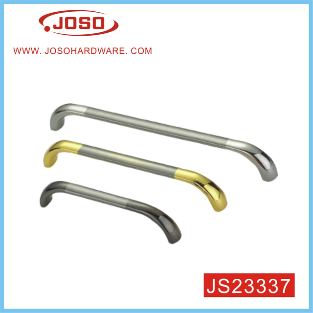 Tirador de muebles estilo arco de doble color cepillado y cromado para puerta de cocina