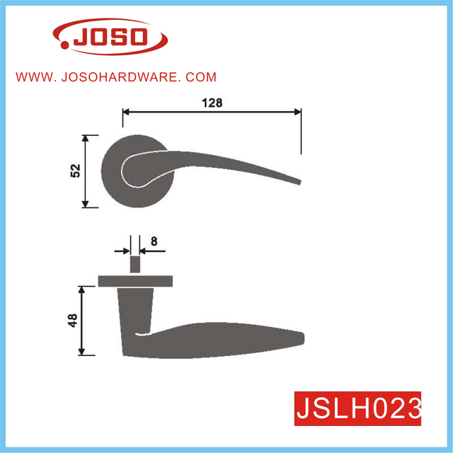 Manija de puerta interior con palanca plana para oficina en casa