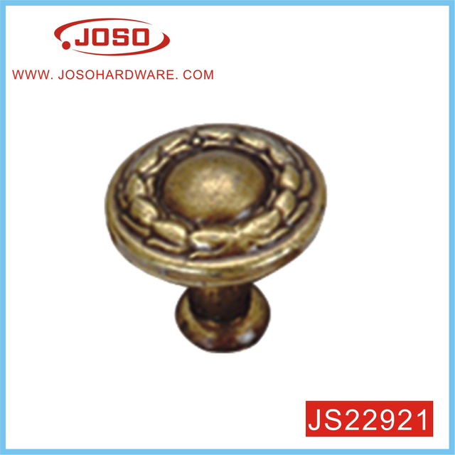Tirador redondo de latón antiguo para puerta de cocina
