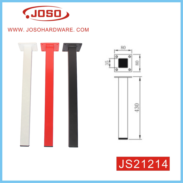 Pata de muebles cuadrados de metal personalizada para mesa de salón