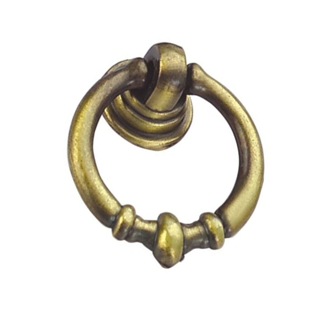 Manija del pecho de la manija del anillo de cobre amarillo antiguo de la aleación 35m m del cinc