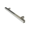 Accesorios de gabinete de hardware de muebles de manija de puerta de vidrio de acero inoxidable tubular cuadrado