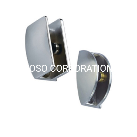 Accesorios de vidrio de aleación de zinc, accesorios de puerta con clip de vidrio, herrajes para baño, accesorios de baño
