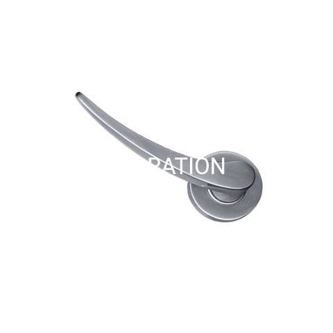 Manija de puerta de palanca plana cepillada de acero inoxidable 304, manija para muebles