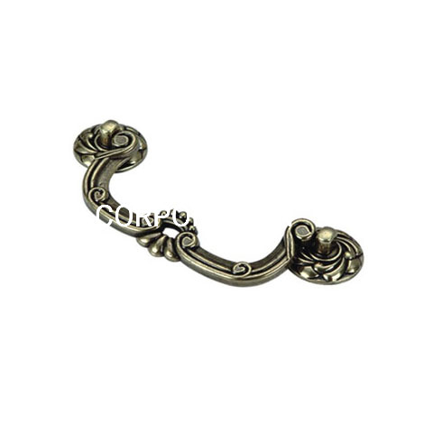 Manija clásica del dormitorio de la manija del cajón de 96m m 128m m del cobre antiguo de la aleación del cinc