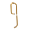 Tirador tubular de acero inoxidable 304 chapado en latón de herrajes para muebles para puerta de vidrio