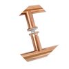 Tirador de puerta de vidrio dorado de acero inoxidable, tirador pulido para muebles Cc450, tirador de mancha, pomo de puerta