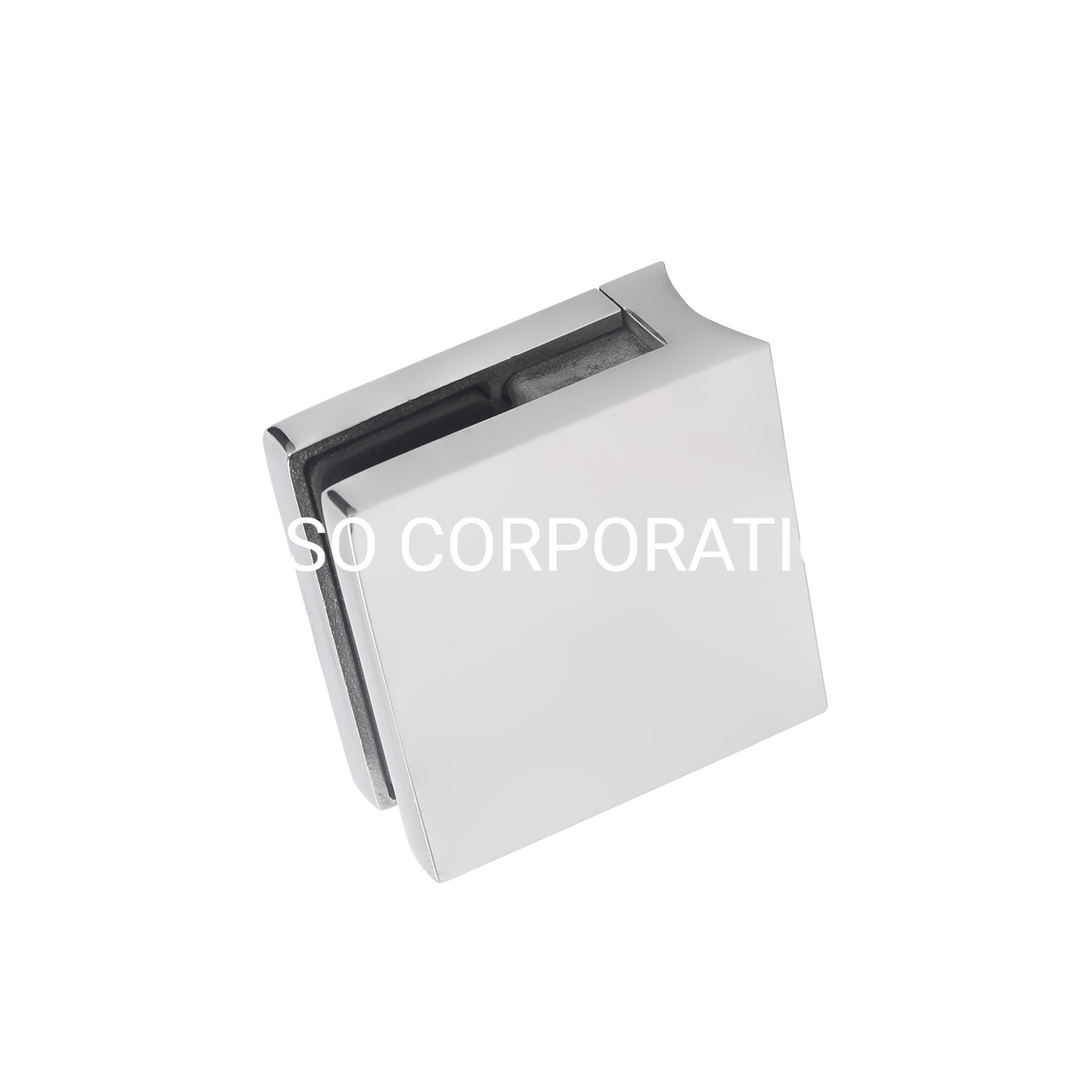 Abrazadera cuadrada de latón y acero inoxidable para puerta de vidrio de 8-10 mm de accesorios de baño