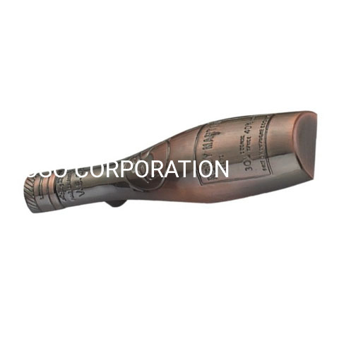 Manija pequeña de cobre antiguo de 64mm con forma de botella de moda, manija para cajón, manija para muebles