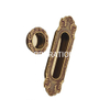 Manija de empuje de cobre antigua ovalada y redonda de estilo europeo de 26 mm