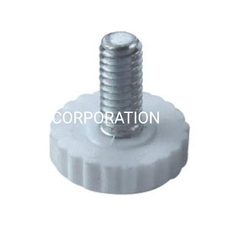Tornillo de ajuste blanco y negro de 20 mm para herrajes para muebles para patas de sofá