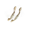 Oro refinado de moda con flor, aleación de zinc y manija de cajón de cerámica de 96 mm