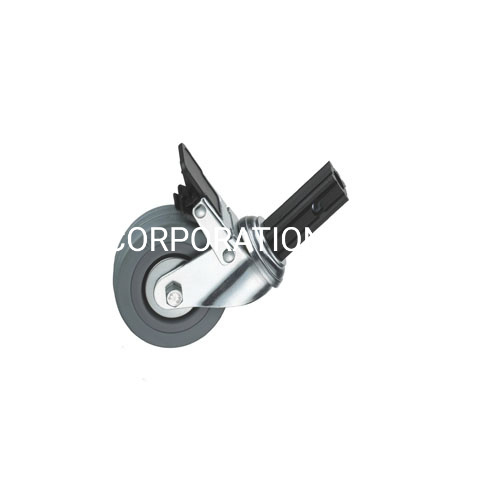 Suministro de fábrica de plástico de 50 mm con freno Ruedas giratorias Carrito Ruedas para muebles