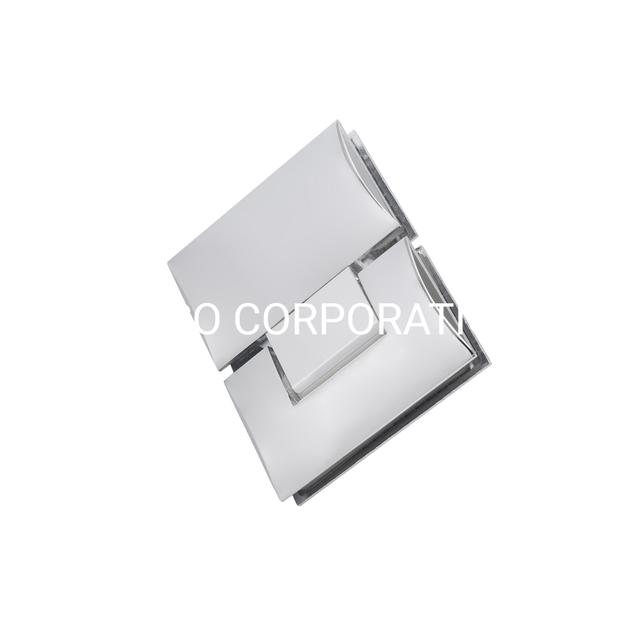 Metal vidrio a vidrio abrazadera de vidrio de bisagra de latón para artículos sanitarios de 180 grados